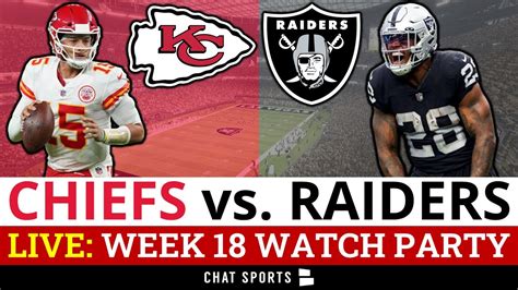 Chiefs vs. Raiders Live Streaming Scoreboard, FREE Play-By-Play ...