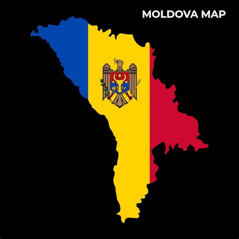 Premium Vector | Moldova National Flag Map Design Illustration Of ...