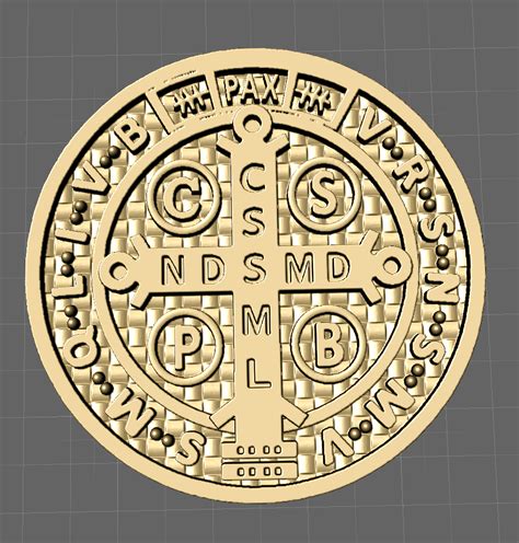 STL file Medal, Saint Benedict,・3D printing template to download・Cults