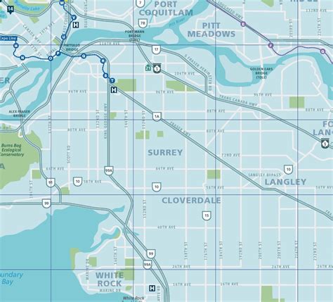 Surrey area road map - Ontheworldmap.com