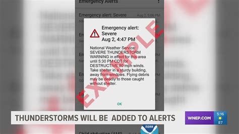 National Weather Service adds destructive storms to wireless alerts | wnep.com