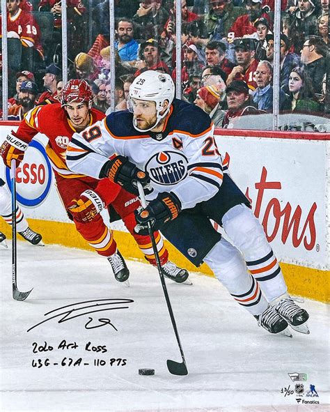 Leon Draisaitl Signed Edmonton Oilers Limited Edition 16x20 Photo Insc ...