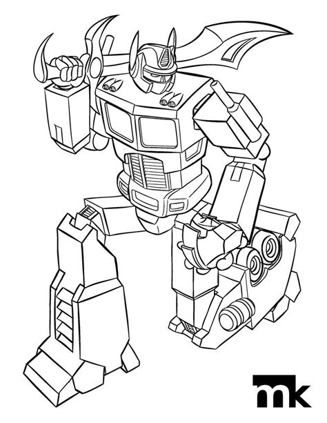 Optimus Prime - Coloring Page by markpkelly on DeviantArt