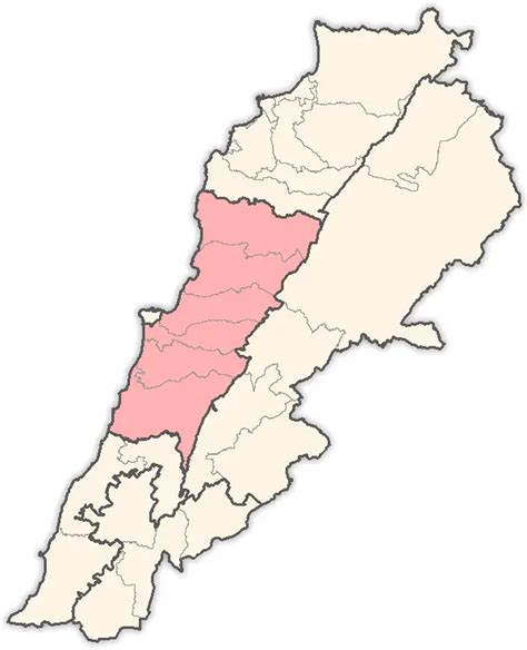 Lebanon Districts Mount Lebanon - MapSof.net