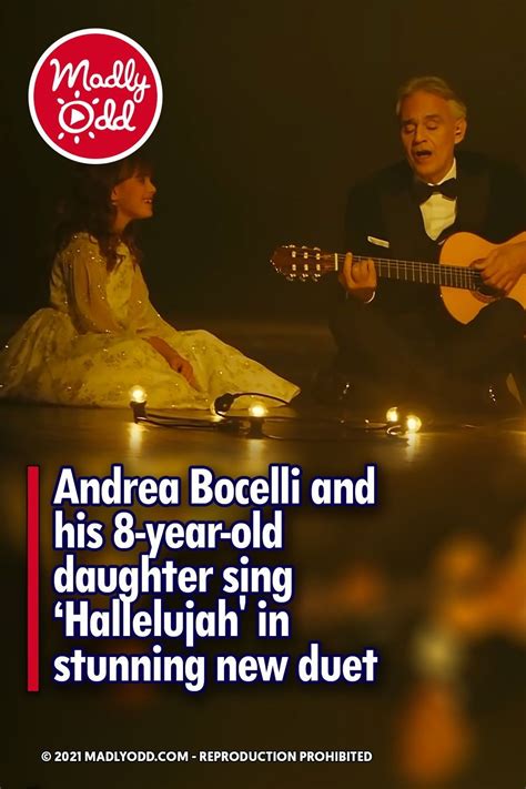 Andrea Bocelli and his 8-year-old daughter sing ‘Hallelujah’ in stunning new duet | Singing ...