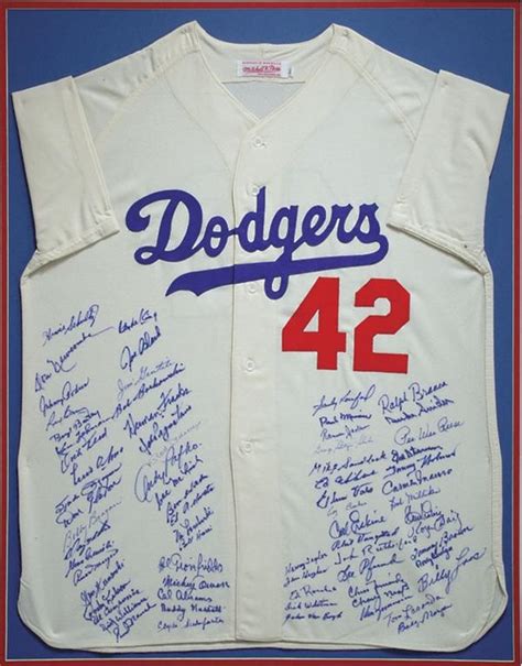 Jackie Robinson Jersey Signed by the Brooklyn Dodgers