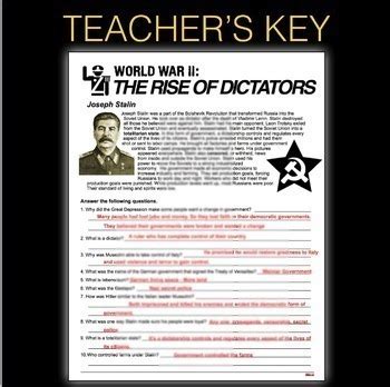 World War 2 Rise of Dictators Informational Text Analysis (WWII)