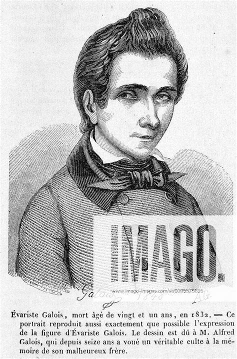 GALOIS Evariste Portrait d Evariste GALOIS 1811 1832 made by his brother Alfred GALOIS in