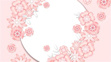 Pink Flowers Nature Beautiful Floral Paper Cutting Powerpoint ...