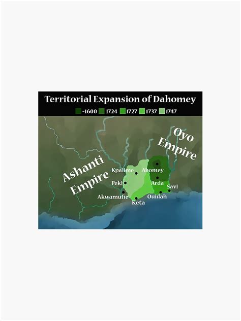 "Map of the Dahomey Empire" Sticker for Sale by Historystuff | Redbubble