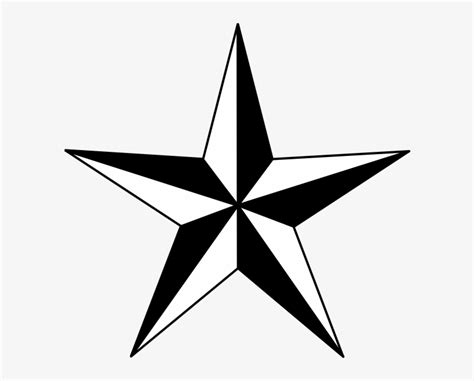 Black Nautical Star Clip Art - Star Clipart Black And White - 600x580 ...