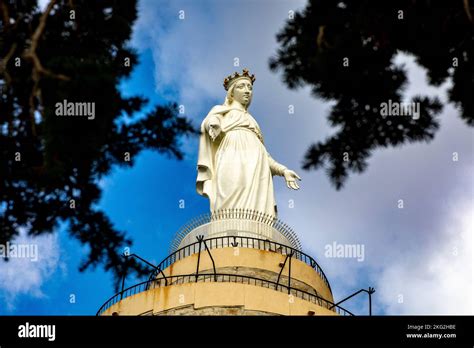 Our Lady of Lebanon statue, Harissa, Lebanon Stock Photo - Alamy