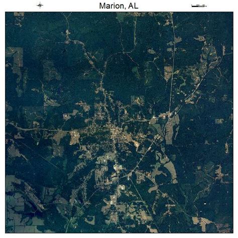 Aerial Photography Map of Marion, AL Alabama