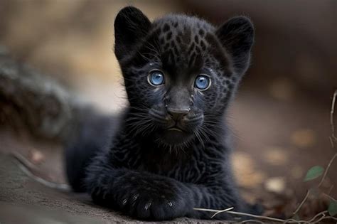 Premium Photo | Black panther kitten baby melanistic leopard