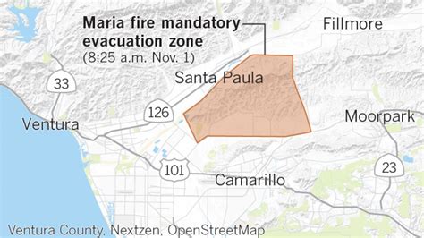 Maria Fire Evacuation Map