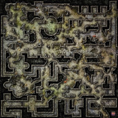 Dungeon Dimensions Earth Quarter - Indoors B2 | Dungeon maps, Fantasy city map, Underground map