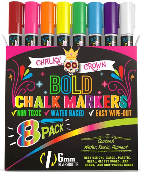 Liquid Chalk Markers for Blackboards - Dry Erase Marker Pens - Chalk ...