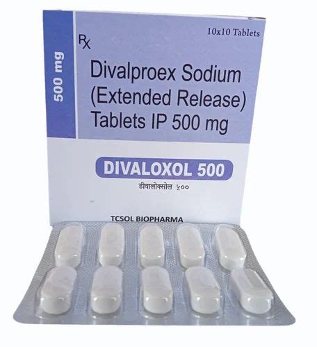 500mg Divalproex Sodium Extended Release Tablet IP at Rs 210/pack in ...