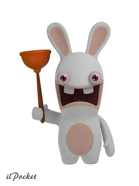 Rabbid with plunger (Rayman Raving Rabbids) by ilPocket on DeviantArt