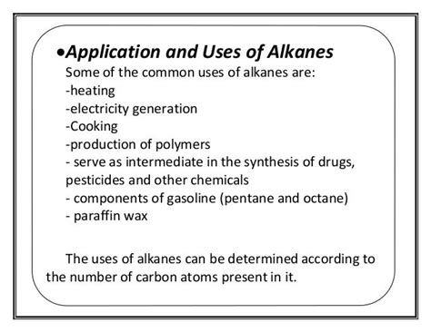 Uses of Alkanes