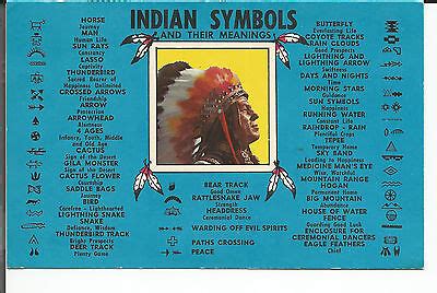 INDIAN SYMBOLS AND THEIR MEANING POSTCARD | eBay