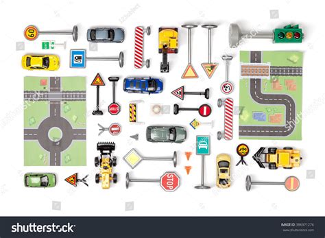 Driving School Concept Set Road Signs Stock Photo 386971276 | Shutterstock