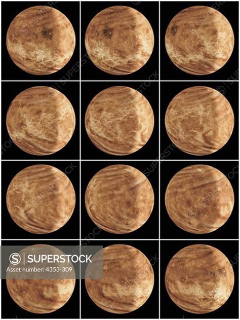 Digital Illustration of Venus' Rotation - SuperStock