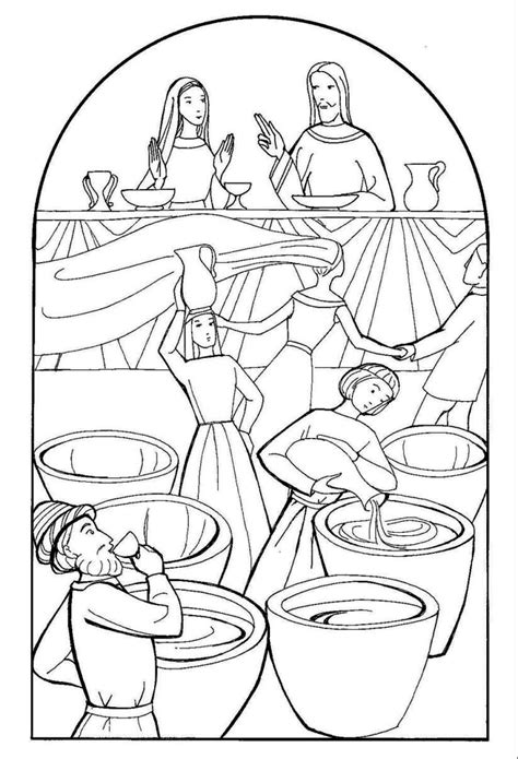 ️Wedding Feast At Cana Coloring Page Free Download| Gambr.co