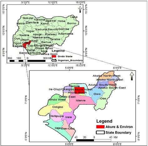 Map of Ondo State showing Akure. | Download Scientific Diagram