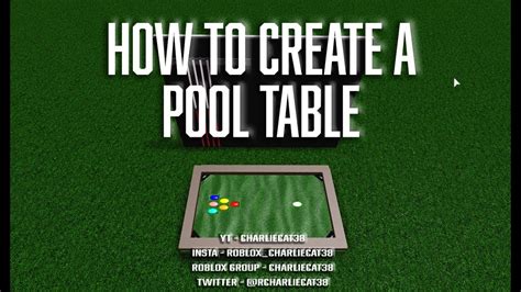 How to create a simple pool table in Bloxburg - YouTube