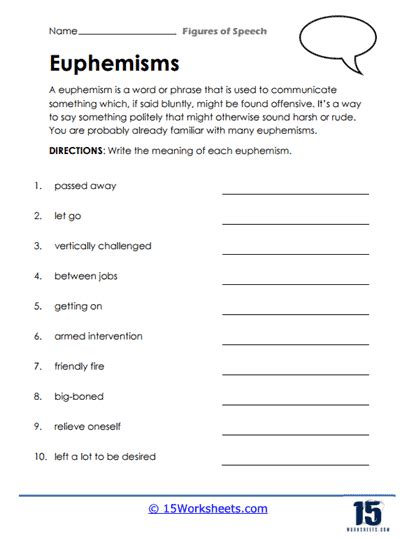 Figures of Speech Worksheets - 15 Worksheets.com - Worksheets Library