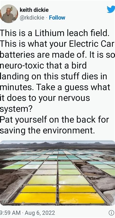 This is a Lithium leach field. This is what your Electric Car batteries ...