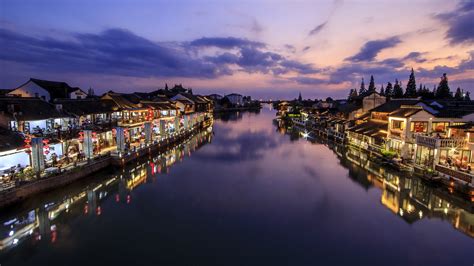 China Jiangnan Tourism Wuzhen Night River Preview | 10wallpaper.com