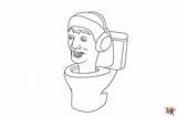Skibidi Toilet Coloring Page Printable sketch template