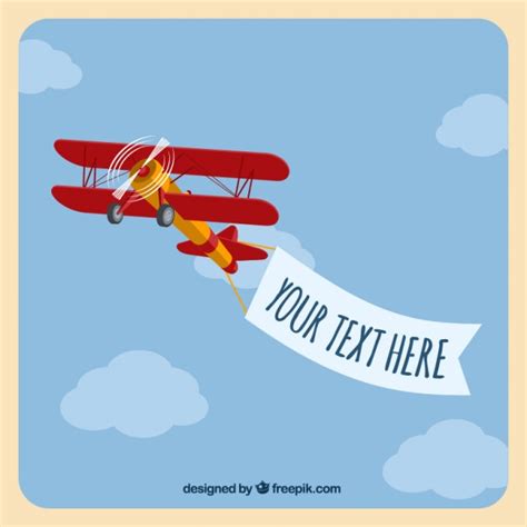 Airplane With Banner Vector | Free download on ClipArtMag