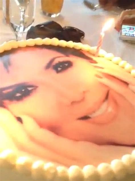 Kris Jenner gets a cake with her face on it as she celebrates 58th ...