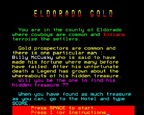 Download Eldorado Gold (BBC Micro) - My Abandonware