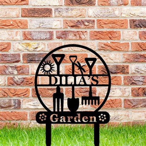 Custom Metal Garden Sign Garden Metal Stake Gardening Metal - Etsy in ...