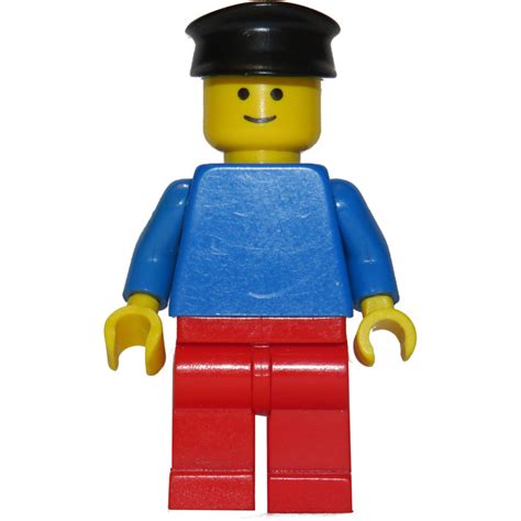 LEGO Man with Plain Blue Torso, Red Legs, Black Hat Minifigure Inventory | Brick Owl - LEGO ...