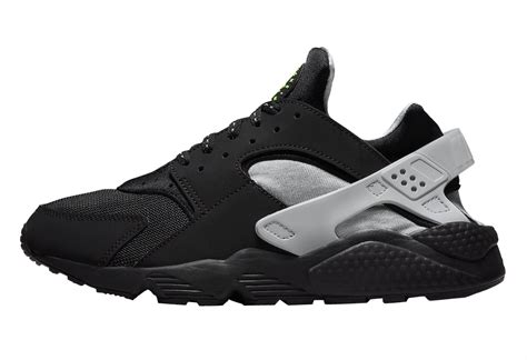 Nike Air Huarache Black Grey Neon Green DR0141-001 - KicksOnFire.com