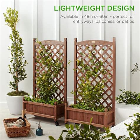 Resin Garden Planters With Trellis | Fasci Garden