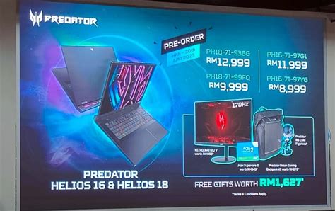 Acer Aspire 7, Predator Helio 16 & 18 Malaysia release - up to RTX 4080 GPU, starting price from ...