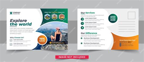 Premium Vector | Travel holiday vacation postcard design template