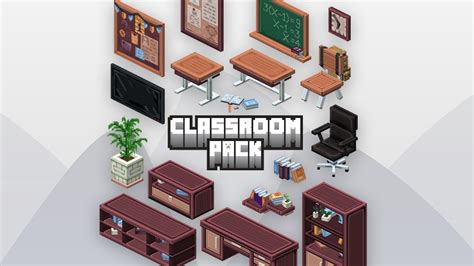 School Classroom Furniture Pack Volume 1 Minecraft Models - YouTube