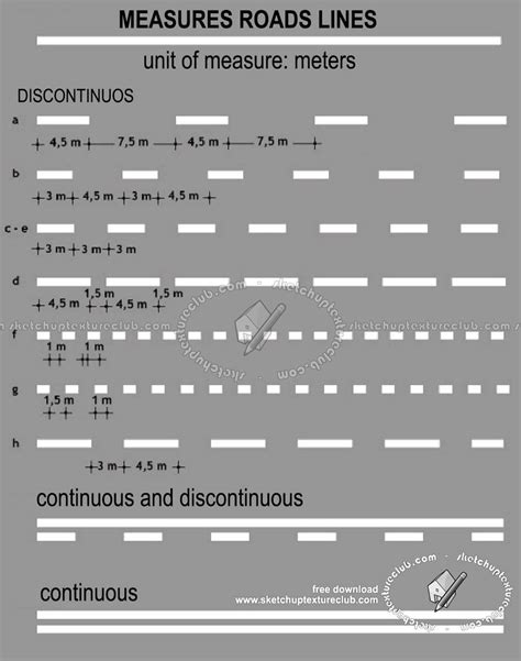 International road lines measures 18737 | Road lines, Road markings, Road design