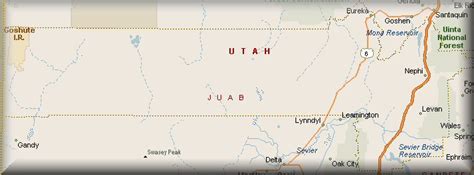 Juab County, Utah Map