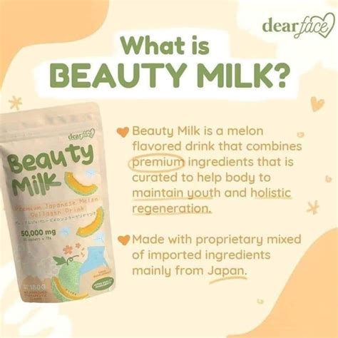 Dear Face Beauty Milk - Premium Japanese Melon Collagen Drink – PNY BEAUTY