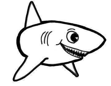 How to Draw Sharks with Cartoon Shark Drawing Lesson - How to Draw Step by Step Drawing Tutorials