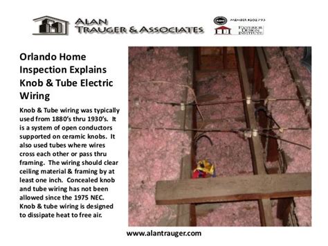 Orlando home inspection explains knob & tube electric wiring