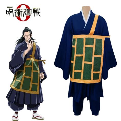 Anime Jujutsu Kaisen Suguru Geto Cosplay Costume Blue Black, 50% OFF